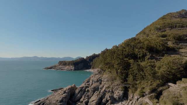 Scenic coastal view with rocky cliffs