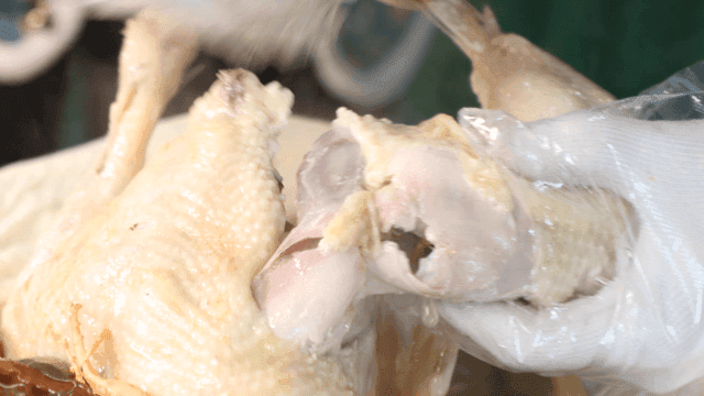 Steamed native chicken to tear apart with your hands