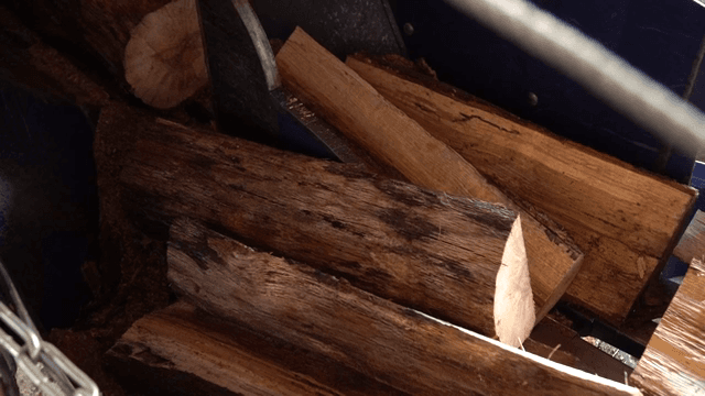 Logs being processed in a machine