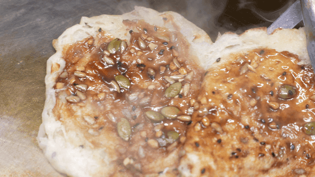 Hotteok with seeds and sugar
