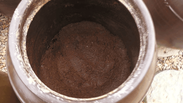 Traditional Korean fermented soybean paste jar