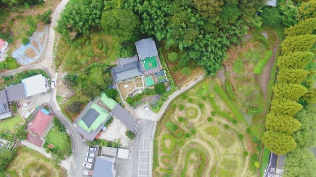 숲이 있는 시골 지역의 전경