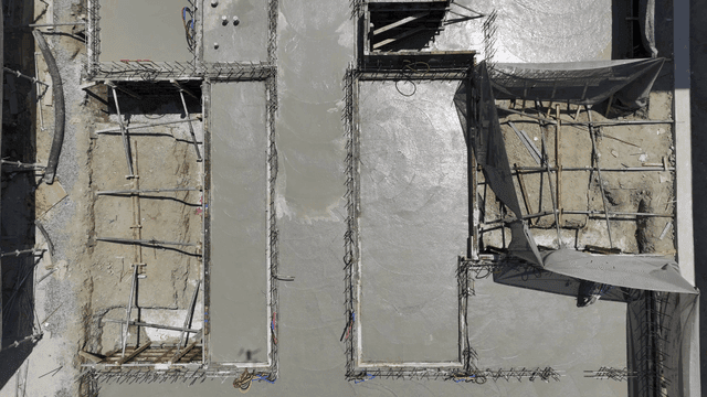 건설 현장의 콘크리트 기초