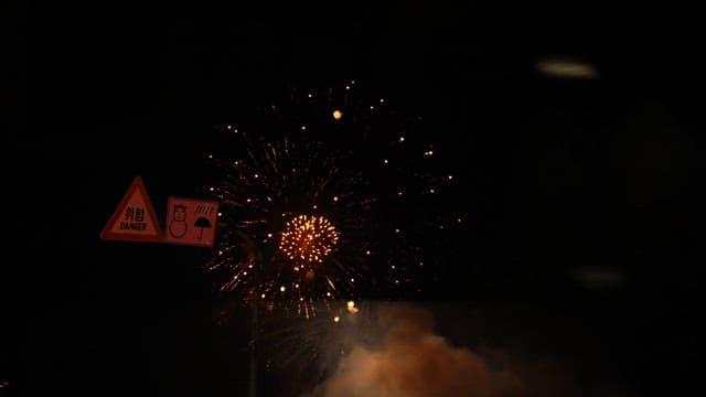 밤하늘을 밝히는 불꽃놀이