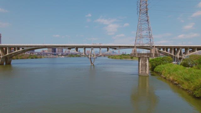 River with a city skyline in the background