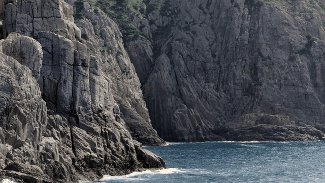 Rocky cliffs by the sea