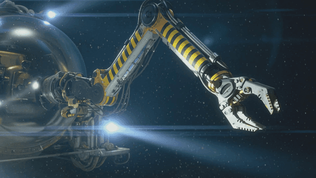 Underwater exploration with a robotic arm