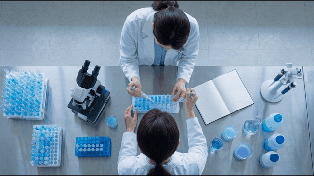 Scientists working in a laboratory