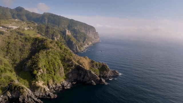 Scenic coastal landscape with cliffs