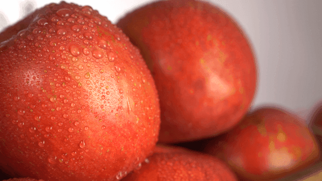 물방울이 맺힌 신선한 사과