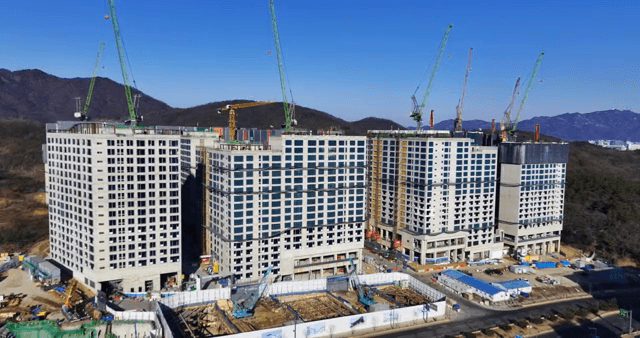 High-rise buildings under construction