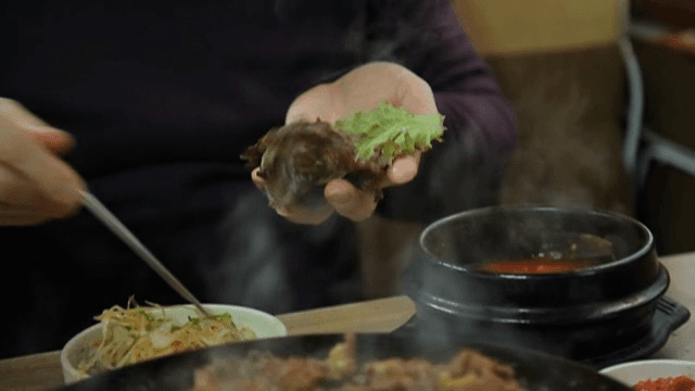 양념 갈비와 반찬