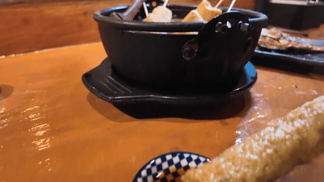 Soy sauce for dipping fish cake skewers in hot broth