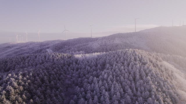 Snow-Covered Mountain Landscape at Dawn