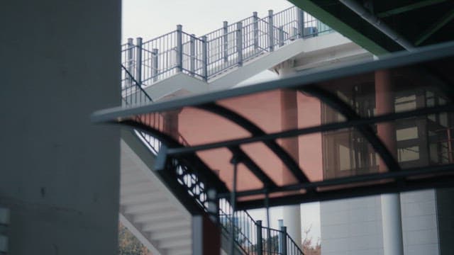 Modern building with outdoor staircase