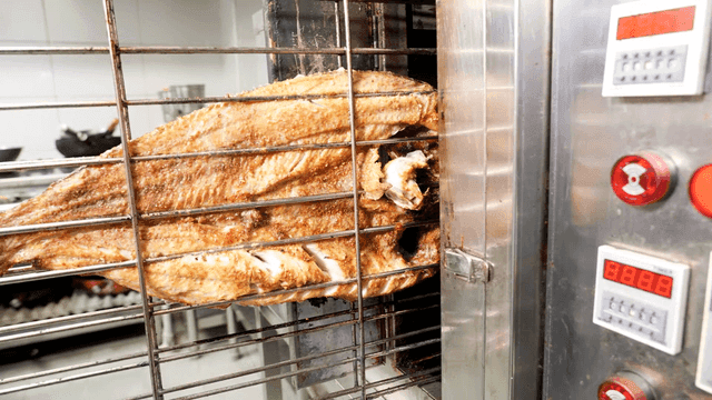 Crispy grilled fish baked in oven
