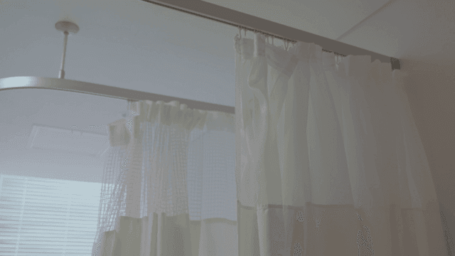 Neat hospital room curtains