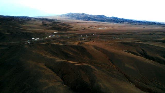 Settlement of Nomads in the Middle of a Vast Grassland