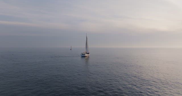 Yacht sailing on a calm sea