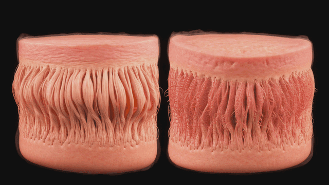 Detailed view of muscle fibers