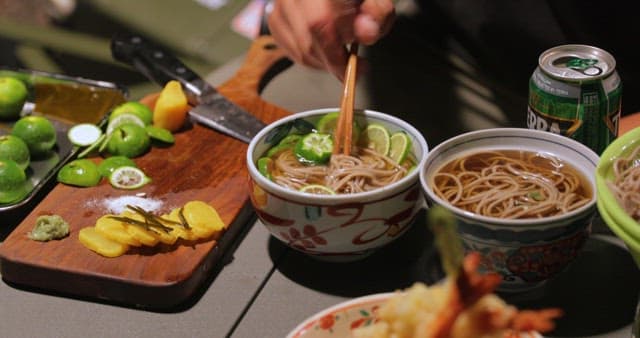 Preparing a Fresh Noodle Meal