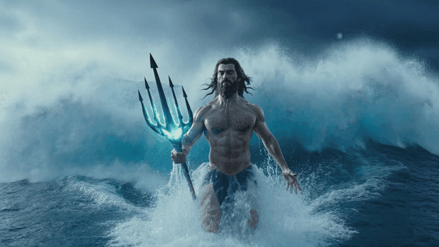 Poseidon emerging from sea
