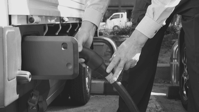 Charging an electric vehicle outdoors