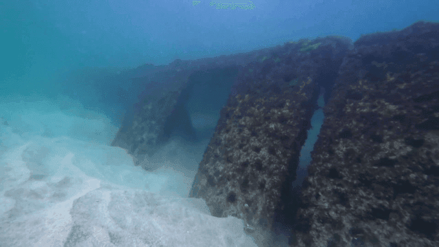 Underwater sunken ship