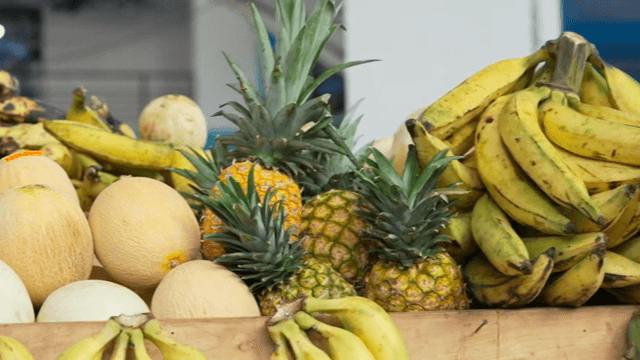 A variety of fresh fruits on display
