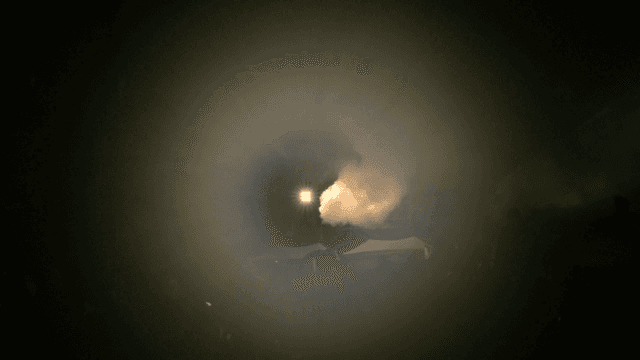 Night lights with smoke