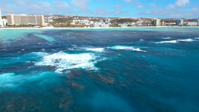 Peaceful City in Harmony with the Aquamarine Sea