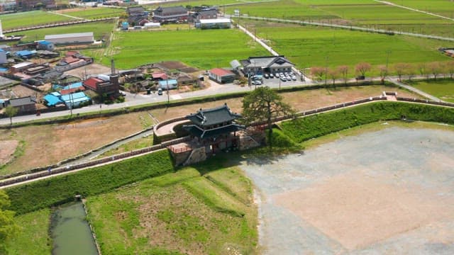 Korean Historic Traditional Fortress with the Site Remaining