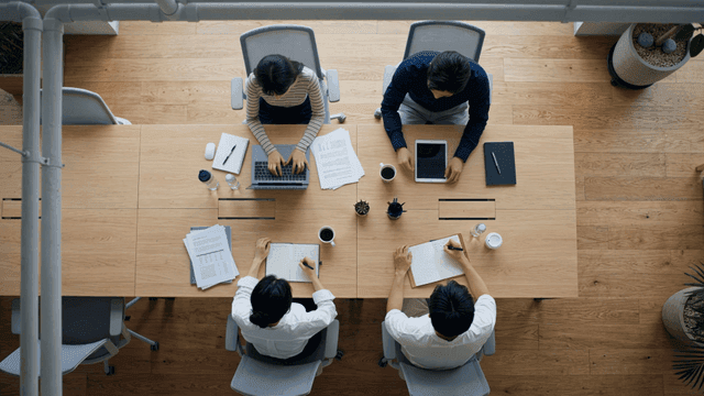 Team meeting in a modern office