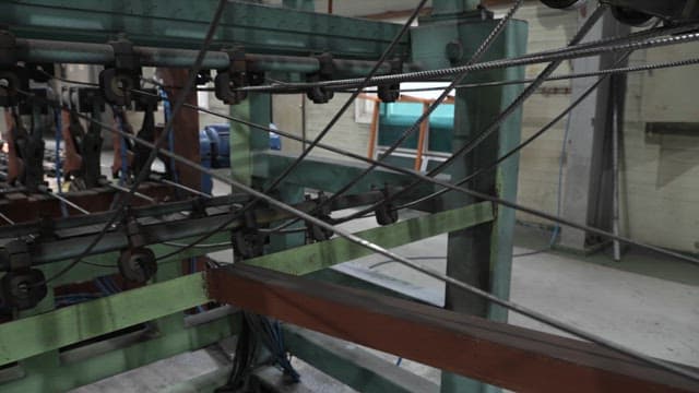 Industrial machinery with metal wires