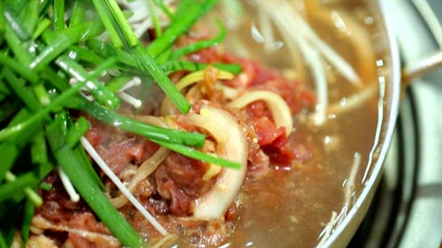 불고기 전골을 만드는 과정