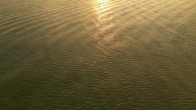 Sunset over a coastal landscape