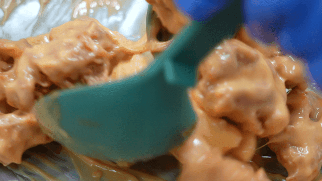 Chicken mixed with fried batter