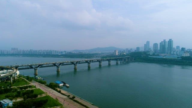 Bridge over the Han River Leading to the City