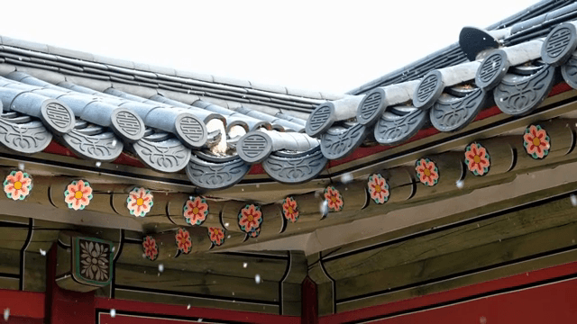 정교한 디테일의 창경궁 기와 지붕