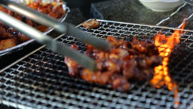 Sizzling Korean Barbecue on a Grill