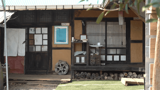 Traditional Hanok with wooden furniture