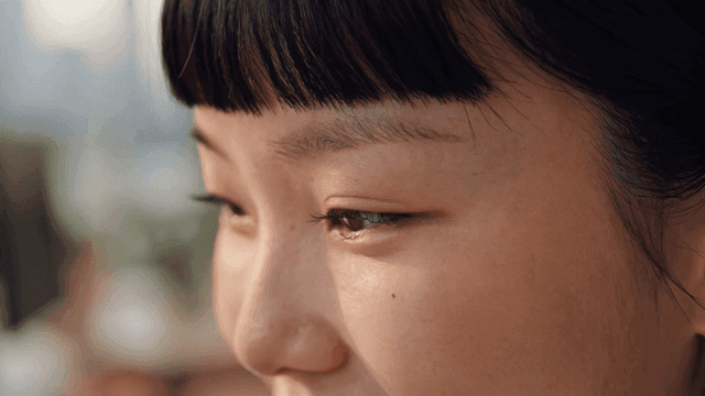Close-up of woman's eyes