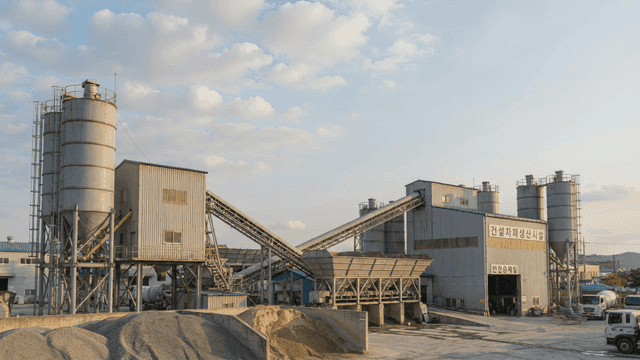 Construction material production facility