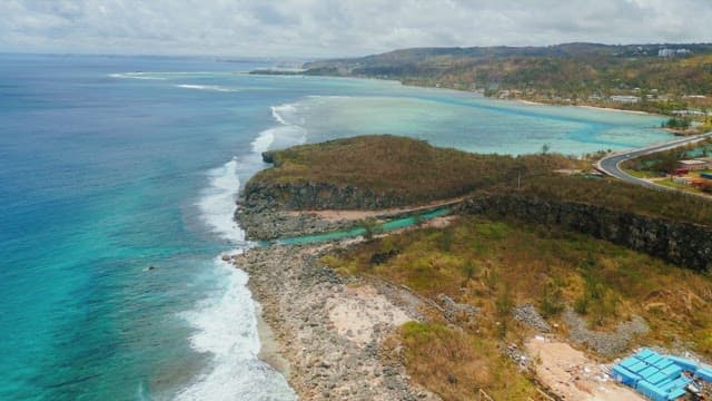 Scenic coastline with turquoise sea