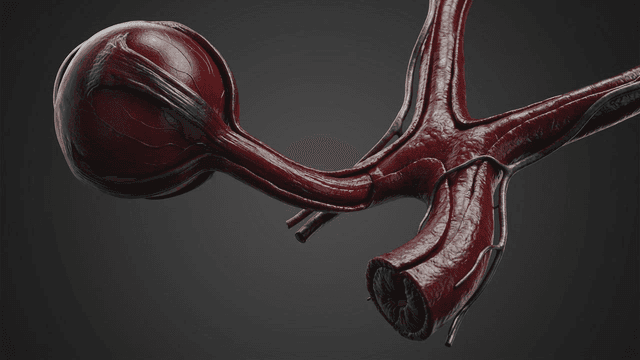 Detailed Anatomy of Red, Diseased Human Eye