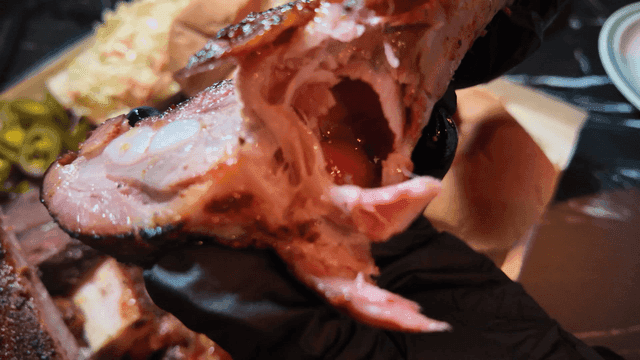Tender Texas barbecue brisket to tear apart with your hands