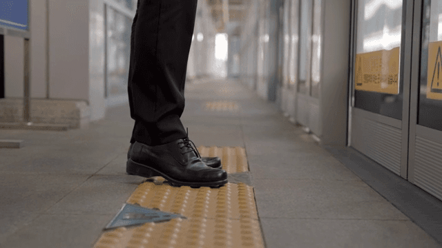 Office worker waiting for the subway