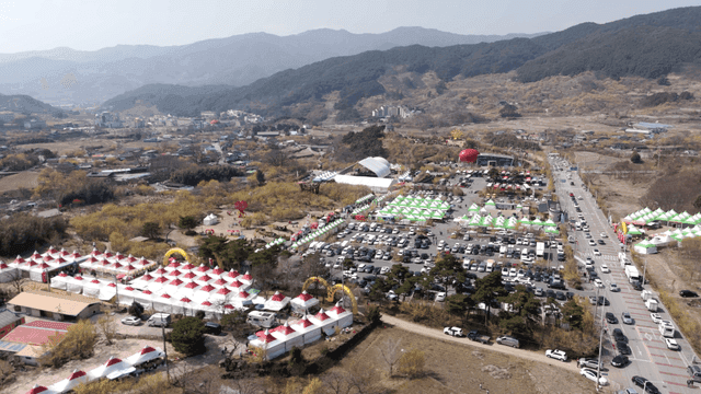 Lively outdoor festival with tents.