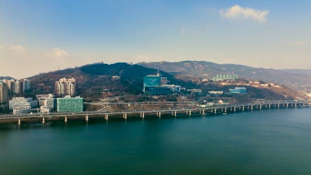 Roads and Cityscape Along the Han River