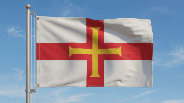 Gunji Island flag fluttering against clear sky